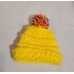 TYD-1201 : Yellow Handmade Knitted Infant Hat with Multi Color PomPom at Texas Yard Sale . com