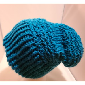 TYD-1205 : Teal Handmade Knitted Oversized Slouchy Chunky Hat at Texas Yard Sale . com