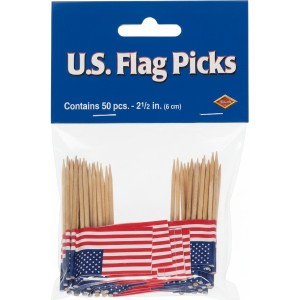 RTD-259750 : 50 pcs American Flag Toothpicks Patriotic Cupcake Toppers 4th of July Party Picks at Texas Yard Sale RTD-259750 : 50 pcs American Flag Toothpicks Patriotic Cupcake Toppers 4th of July Party Picks at Texas Yard Sale