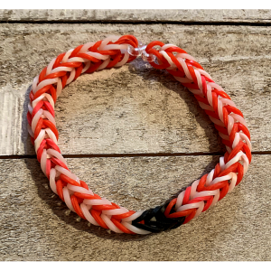 AJD-1003 : Red, White and Black Rubber Band Bracelet at Texas Yard Sale . com