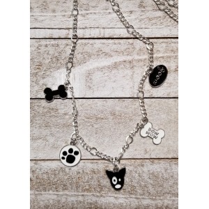 JTD-1022 : Metal Chain Dog Lovers Charm Necklace at Texas Yard Sale . com