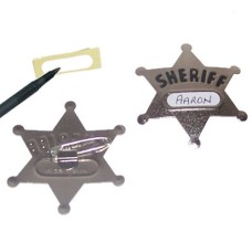 24-Pack Metal Sheriff Badges with Name Tags – Western Cowboy Party Favors 24-Pack Metal Sheriff Badges with Name Tags – Western Cowboy Party Favors