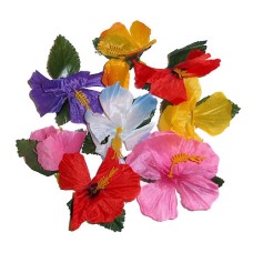 Decorative Hibiscus Flowers - Pack of 24 Decorative Hibiscus Flowers - Pack of 24