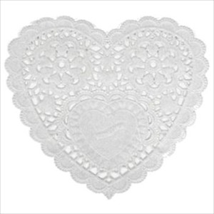 RTD-2298 : Large 6-inch White Valentine Heart Doilies 20-Pack at Texas Yard Sale