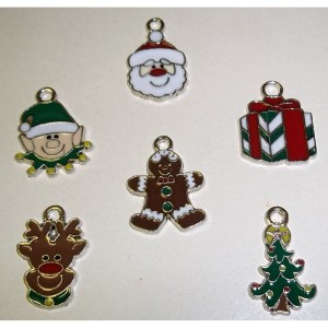 RTD-266312 : 48-Pack Christmas Holidays Enamel Metal Charms at RTD Gifts