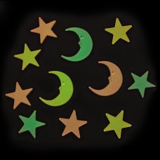 100-Pack of Glow-in-the-Dark Small Plastic Stars and Moons 100-Pack of Glow-in-the-Dark Small Plastic Stars and Moons