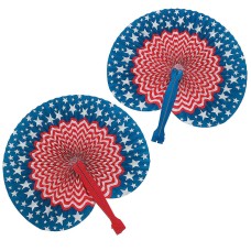 12-pack of Patriotic Stars and Stripes Folding Fan 12-pack of Patriotic Stars and Stripes Folding Fan