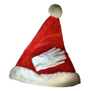 Plush Santa Hat and White Gloves Set for Adults or Children at RTD Gifts RTD-3878 : Plush Santa Hat and White Gloves Set for Adults or Children at RTD Gifts