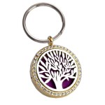 Tree of Life Aromatherapy Locket Keyring Silver and Golden Essential Oil Diffuser Tree of Life Aromatherapy Locket Keyring Silver and Golden Essential Oil Diffuser