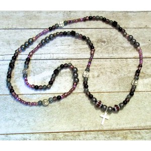 RTD-4043 : Cross Hematite Star/Moon Bead Stretch Necklace / Multiwrap Bracelet at Texas Yard Sale . com