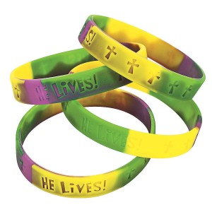 RTD-4149 : He Lives! Rubber Friendship Bracelets at Texas Yard Sale . com