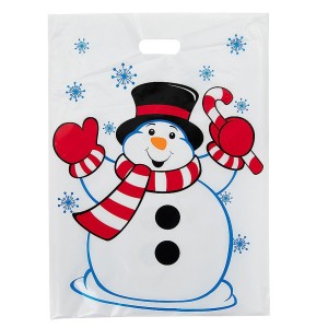RTD-4526 : Large 17 inch Happy Snowman Goody Bags at Texas Yard Sale . com