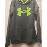 Under Amour ColdGear Pull Over Boys Lime Green/Grey Hoodie
