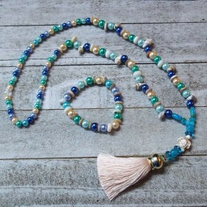 TYD-1133 : Handmade Sea Turtle Seashell Tassel Necklace And Bracelet Set at Texas Yard Sale . com