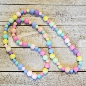 TYD-1163 : Candy-Colored Round Bead Necklace at Texas Yard Sale . com