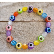 Colorful Beaded Bracelet Kids Handmade Stretch Jewelry Vibrant Gift Colorful Beaded Bracelet Kids Handmade Stretch Jewelry Vibrant Gift