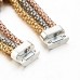 RTD-3854 : Multilayer Gold Silver Copper 3 Cross Christian Fashion Bracelet at Texas Yard Sale . com