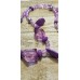 TYD-1132 : Handmade 26 Inch Purple Crystal and Glass Beaded Stretch Necklace at Texas Yard Sale . com