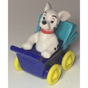 AJD-1041 : McDonald's 101 Dalmatians In Blue Baby Carriage Plastic Toy Tree Ornament at Texas Yard Sale . com