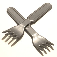 Plastic Toy Forks 2 Pack, 4 Inches Long