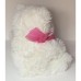AJD-1066 : Small White Soft Valentine Teddy Bear With Pink Heart & Bow 8 Inches at Texas Yard Sale . com
