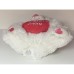 AJD-1066 : Small White Soft Valentine Teddy Bear With Pink Heart & Bow 8 Inches at Texas Yard Sale . com