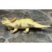 AJD-1098 : Squeaky Rubber Dinosaur Toy Yellow Triceratops at Texas Yard Sale . com