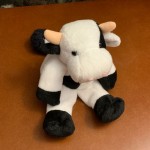 Beanie Baby Beanpal Black and White Cow Plush