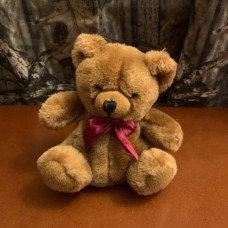 Atico International Brown Teddy Bear With Crimson Bow Tie