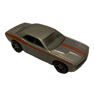JTD-1143 : Hot Wheels 1971 Dodge Challenger Concept Metalflake Silver with Red Stripes Model at Texas Yard Sale . com