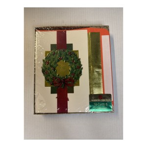 RDD-2031 : Christmas Cards Boxed Set – Wreath & Ribbon Design (18 Cards & Envelopes) at Texas Yard Sale