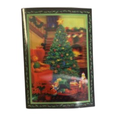 Box Of 12 Christmas Cards 3D Lenticular Christmas Tree Scene