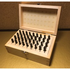 Number and Letter Stamp 36-Piece Set 5/32 inch with Wooden Box