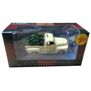 RDD-1150 : Die-cast Metal 1948 Ford F-1 Pickup Truck with Christmas Tree Vintage Ornament at Texas Yard Sale . com