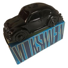 Vintage Volkswagen Beetle BUG Black Avon After Shave Glass Bottle Decanter w/Box