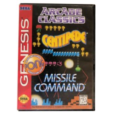 Sega Genesis Arcade Classics Game Cartridge with Missile Command, Centipede, Pong