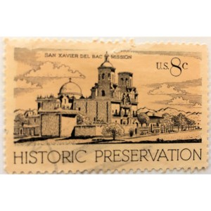 RDD-1130 : Historic Preservation San Xavier del Bac Mission Collectible Postage Stamp at Texas Yard Sale . com