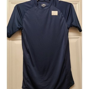 TYD-1242 : Rawlings Navy Performance Short Sleeve Baseball T-Shirt Adult at Texas Yard Sale . com
