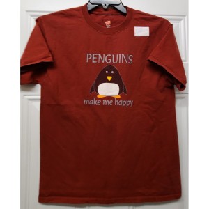 TYD-1249 : Youth Penguin Red T-Shirt at Texas Yard Sale . com
