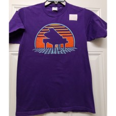 Port & Company Purple Piano Retro Vintage 80s Player Shirt