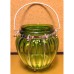 TYD-1291 : Vintage 1970's Ribbed Green Glass Biscuit Jar at Texas Yard Sale . com