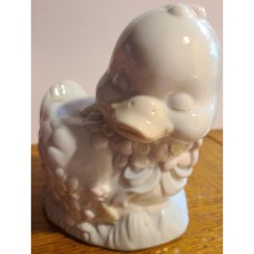 Glazed Porcelain Duck Figurine