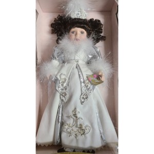 TYD-1296 : Camellia Garden Collection Porcelain Doll in White Dress 1999 at Texas Yard Sale . com