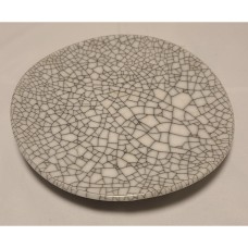 Gray and White Crackle Glazed Trinket Dish