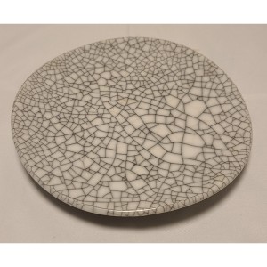 TYD-1298 : Gray and White Crackle Glazed Trinket Dish at Texas Yard Sale . com
