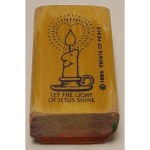 LET THE LIGHT OF JESUS SHINE 1985 The Prints of Peace Co. Rubber Stamp 