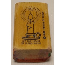 LET THE LIGHT OF JESUS SHINE 1985 The Prints of Peace Co. Rubber Stamp 