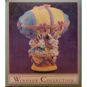 TYD-1323 : Windsor Collection Musical Easter Bunny Hot Air Balloon Music Box at Texas Yard Sale . com