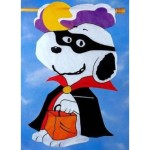 Count Snoopula Halloween Quilted Garden Flag Windsculpt (Flag Only)