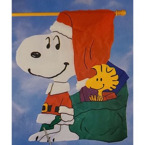 TYD-1328 : Santa Snoopy Christmas Garden Flag Collectible (Dowel Not Included) at Texas Yard Sale . com